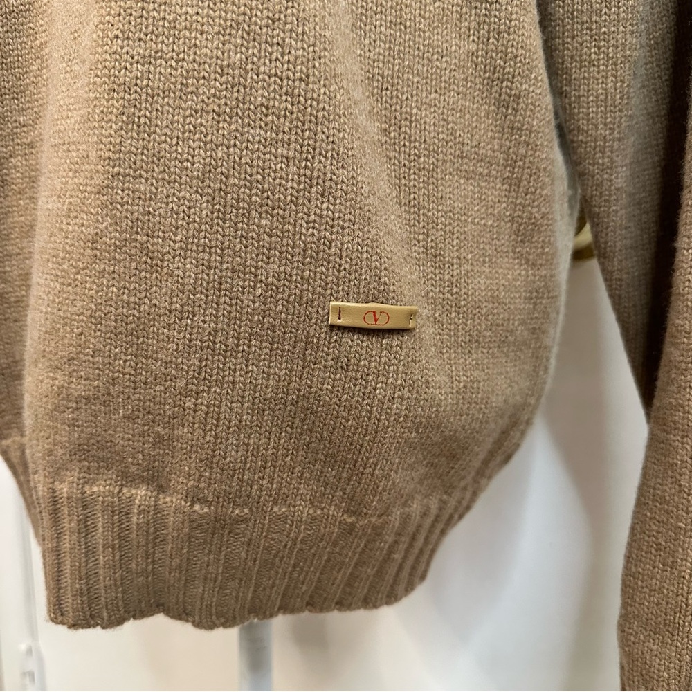 Vintage Valentino Studio Turtleneck Knit Sweater with Scandinavian Pattern - Picture 3 of 11